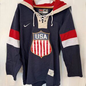 NIKE Team USA Hooded Sweatshirt Patrick Kane #88 2014 Sochi Olympics NHL…